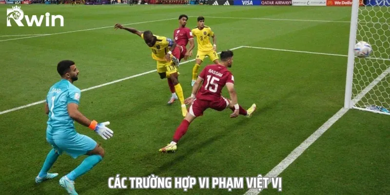 Các trường hợp được tính là vi phạm luật việt vị mới